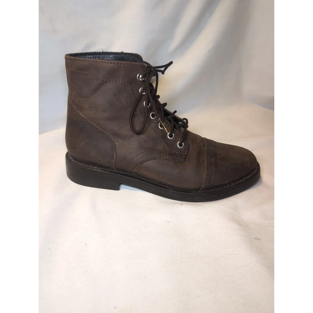 Thursday Captain Everyday Lace Up Boots Mens 7.5 Brown Leather